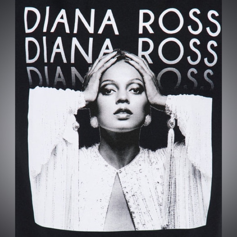 Cross Colours x Diana Ross Glow Black Unisex Graphic Tee - Picture 4 of 4
